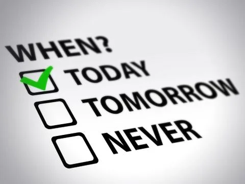Time management survey Illustrazione stock