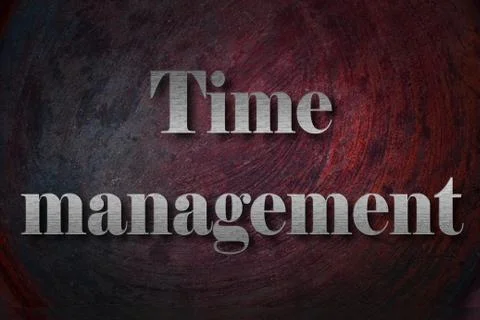 Time management text on background Stock Illustration