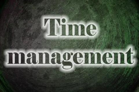Time management text on background Stock Illustration