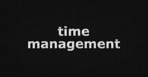 TIME MANAGEMENT text on board Stockillustratie
