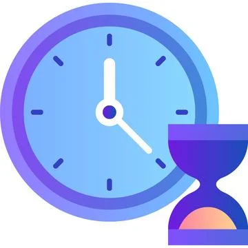 Time management vector icon isolated on white Stock Illustration