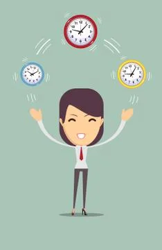 Time management. vector illustration. Stock Illustration