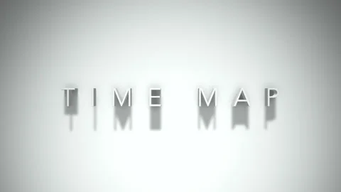 Time map 3D title animation with shadows on a white background Stock Footage 297382568
