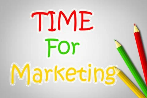 Time for marketing concept Stock Illustration