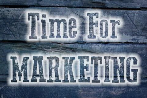 Time for marketing concept Stock Illustration