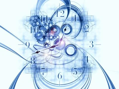 Time mechanism Illustrazione stock