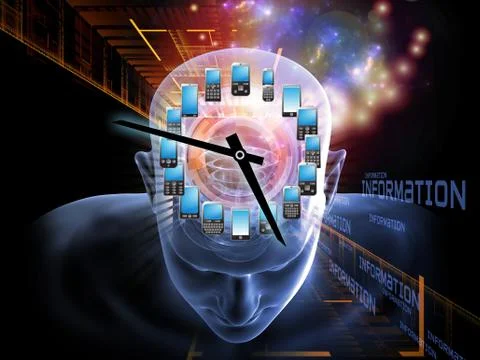 Time for Mobile Thinking 스톡 일러스트