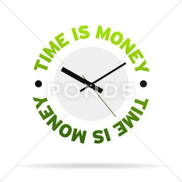 Time is money clock Stock Illustration