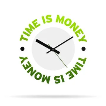Time is money clock Stock Illustration