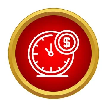 Time is money concept with clock and dollar Stock Illustration