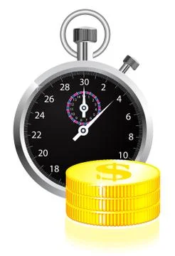 Time is money concept Stock Illustration