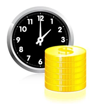 Time is money concept Stock Illustration
