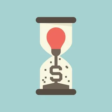 Time is money concept Stock Illustration