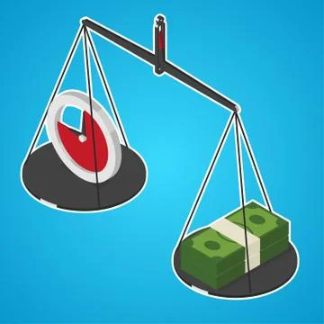 Time is money concept. Stock Illustration