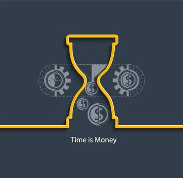 Time is money concept. Stock Illustration