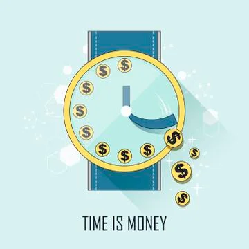 Time is money concept Stock Illustration