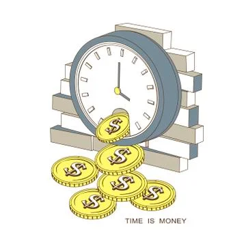 Time is money concept Stock Illustration