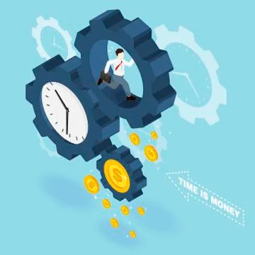Time is money concept Stock Illustration