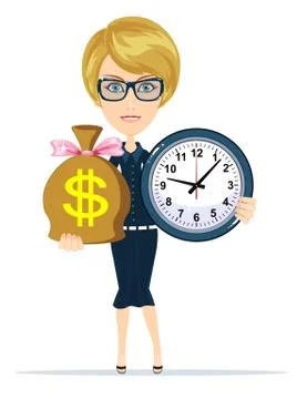 Time is money concept. Stock Illustration