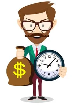 Time is money concept Stock Illustration
