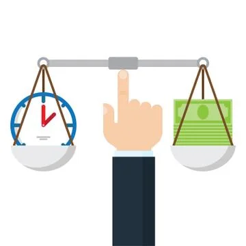 Time is money concept. Illustrazione stock