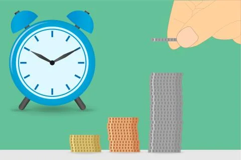 Time is money concept Stock Illustration