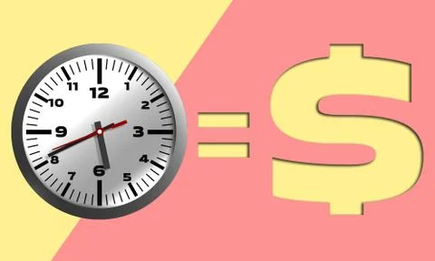 Time is money concept Stock Illustration