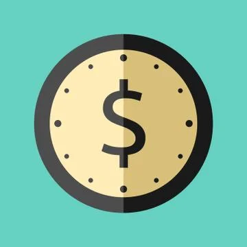 Time is money concept Stock Illustration