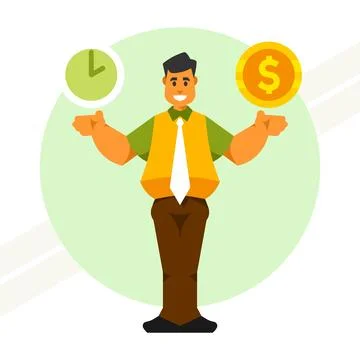 Time-is-money-concept Illustrazione stock