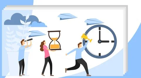 Time is money. Concept save time, money saving. Business and management Stock Illustration