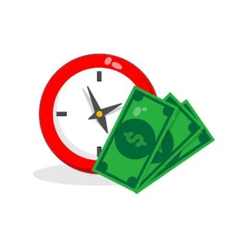 Time is money concept.vector illustration 스톡 일러스트