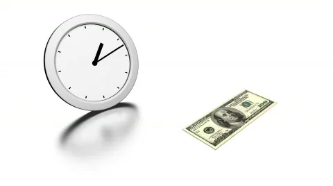 Time is money, earning money Stock Footage