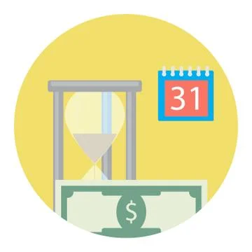 Time is money icon Stock Illustration
