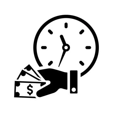 Time is money icon. Stock Illustration