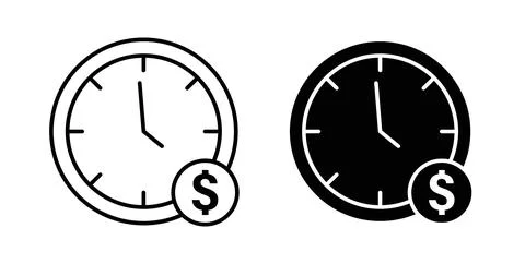 Time is money icon vector art Illustrations Illustrazione stock