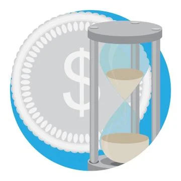 Time money icon vector Stock Illustration