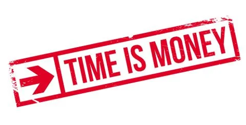 Time is money stamp Illustrazione stock