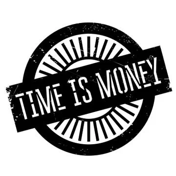Time is money stamp Illustrazione stock