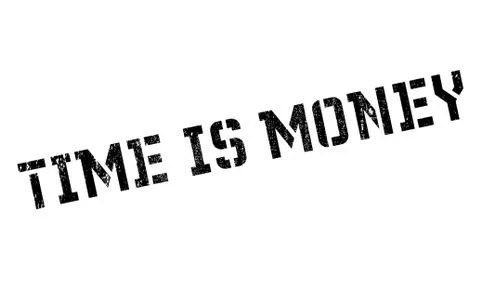 Time is money stamp Illustrazione stock