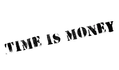 Time is money stamp Stock Illustration