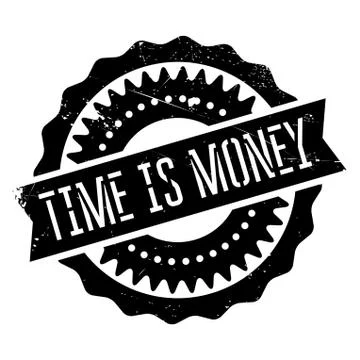 Time is money stamp Illustrazione stock