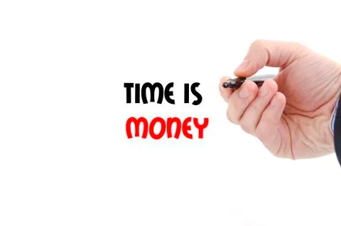 Time is money text concept Stock Photos