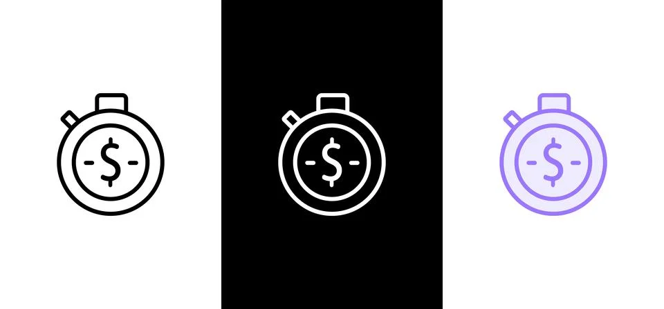 Time is money vector icon. time is Change. Stockillustratie