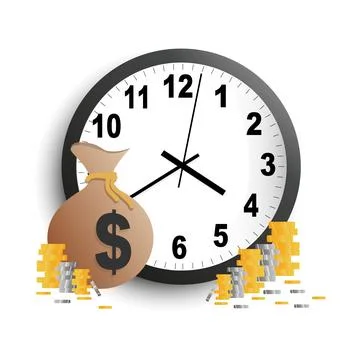 Time is money. Vector illustration. Stock Illustration