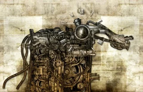 Time monster Stock Illustration