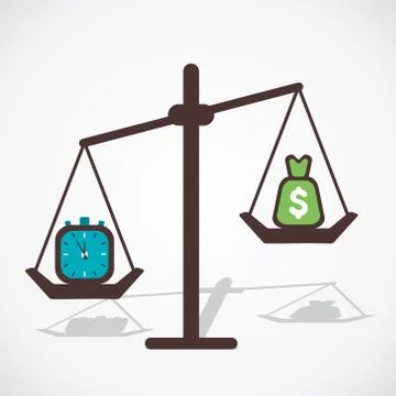 Time is more important than money vector Stock Illustration