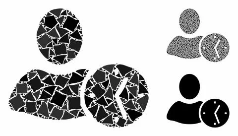 Time Mosaic Icon of Abrupt Elements Stockillustratie