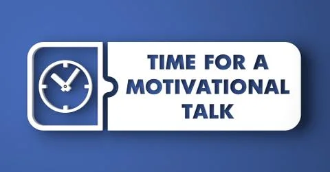 Time for Motivational Talk in Flat Design Style. Stock Illustration