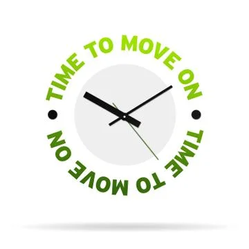 Time to move on clock Stock Illustration