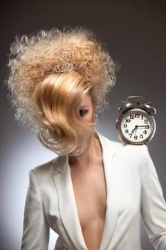 Time is on my shoulders. Stock Photos